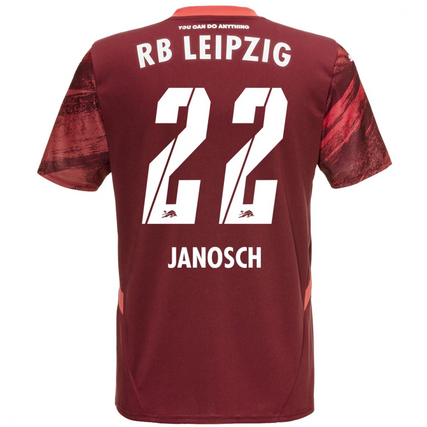 Niño Fútbol Camiseta Luca Janosch #22 Borgoña 2ª Equipación 2024/25