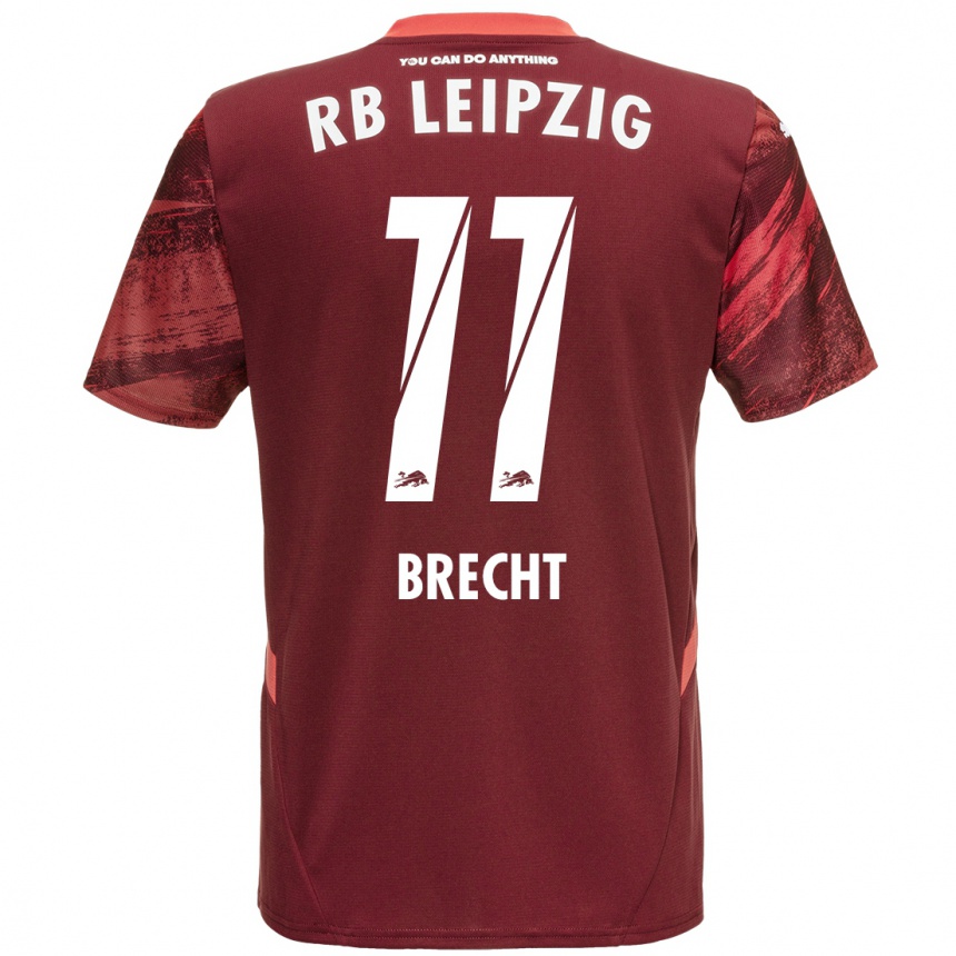 Niño Fútbol Camiseta Barbara Brecht #11 Borgoña 2ª Equipación 2024/25