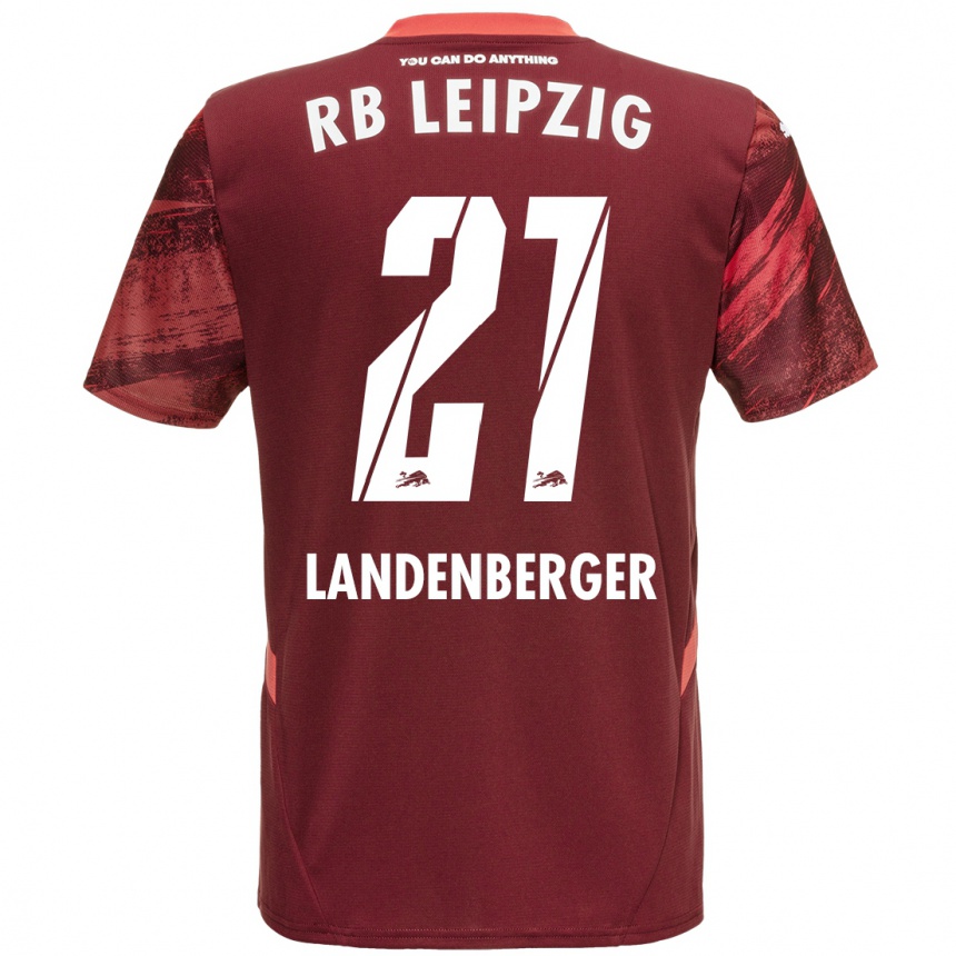 Niño Fútbol Camiseta Julia Landenberger #21 Borgoña 2ª Equipación 2024/25