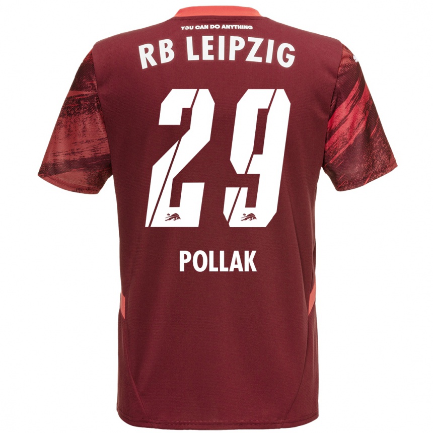 Niño Fútbol Camiseta Julia Pollak #29 Borgoña 2ª Equipación 2024/25