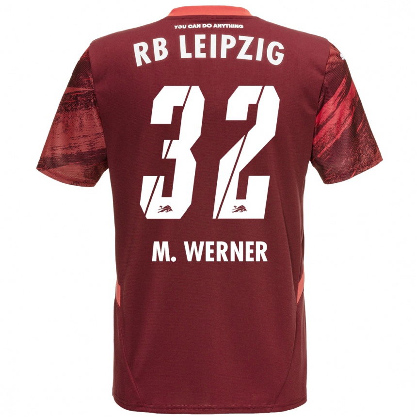 Niño Fútbol Camiseta Mia Werner #32 Borgoña 2ª Equipación 2024/25