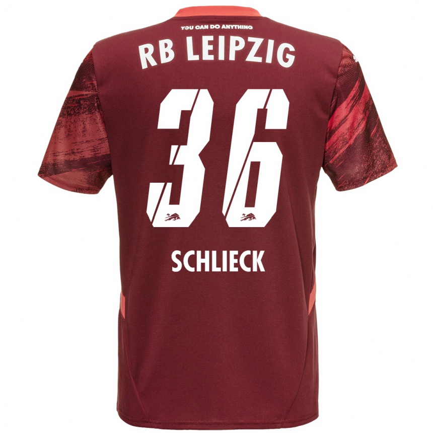 Niño Fútbol Camiseta Timo Schlieck #36 Borgoña 2ª Equipación 2024/25