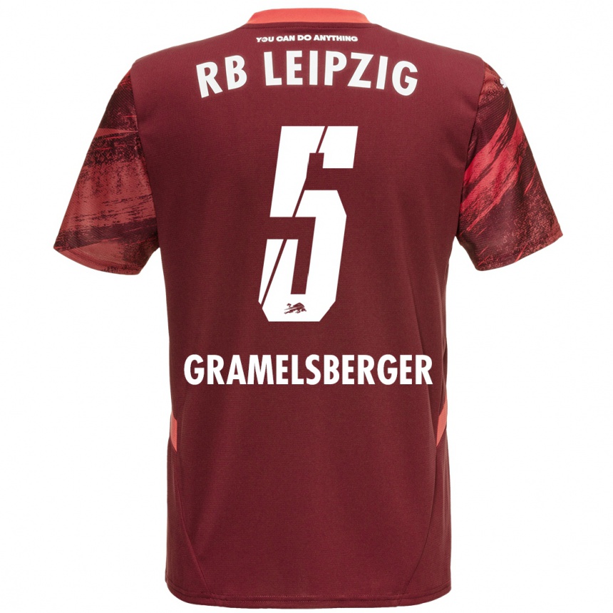 Niño Fútbol Camiseta Lennert Gramelsberger #5 Borgoña 2ª Equipación 2024/25