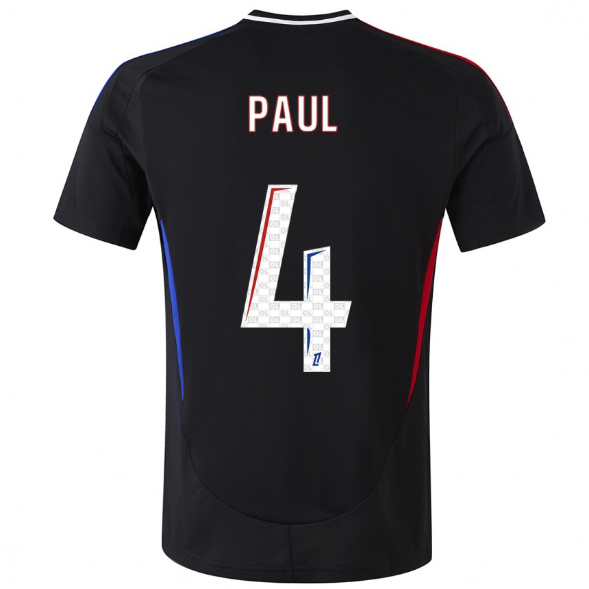 Niño Fútbol Camiseta Paul Akouokou #4 Negro 2ª Equipación 2024/25