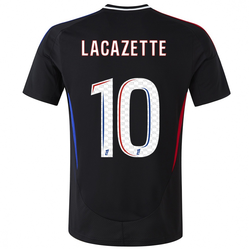 Niño Fútbol Camiseta Alexandre Lacazette #10 Negro 2ª Equipación 2024/25