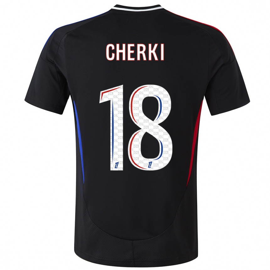 Niño Fútbol Camiseta Rayan Cherki #18 Negro 2ª Equipación 2024/25