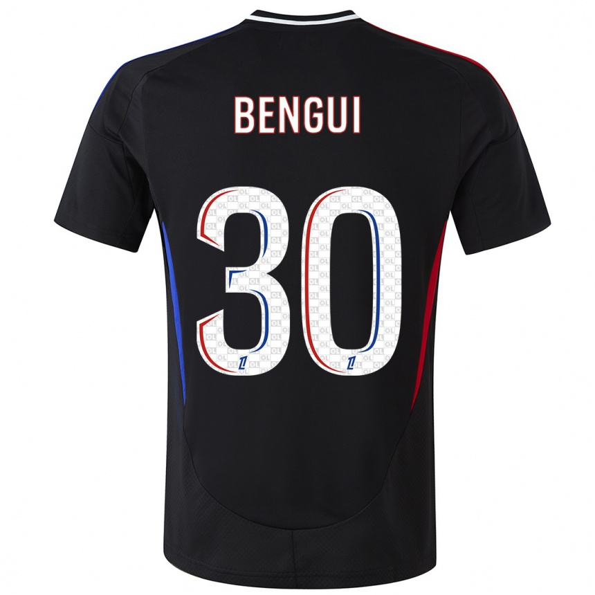 Niño Fútbol Camiseta Justin Bengui Joao #30 Negro 2ª Equipación 2024/25