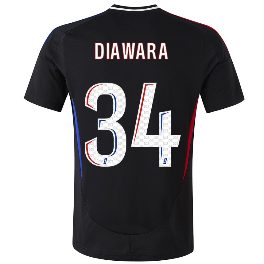 Niño Fútbol Camiseta Mahamadou Diawara #34 Negro 2ª Equipación 2024/25