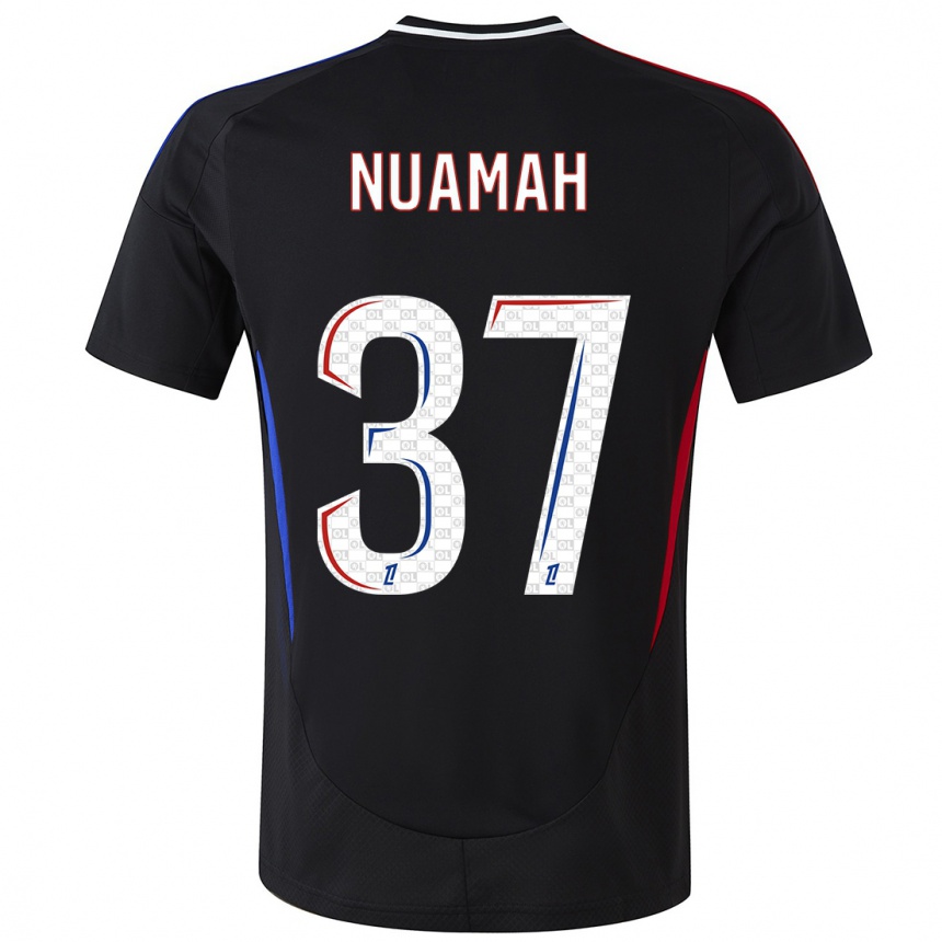 Niño Fútbol Camiseta Ernest Nuamah #37 Negro 2ª Equipación 2024/25