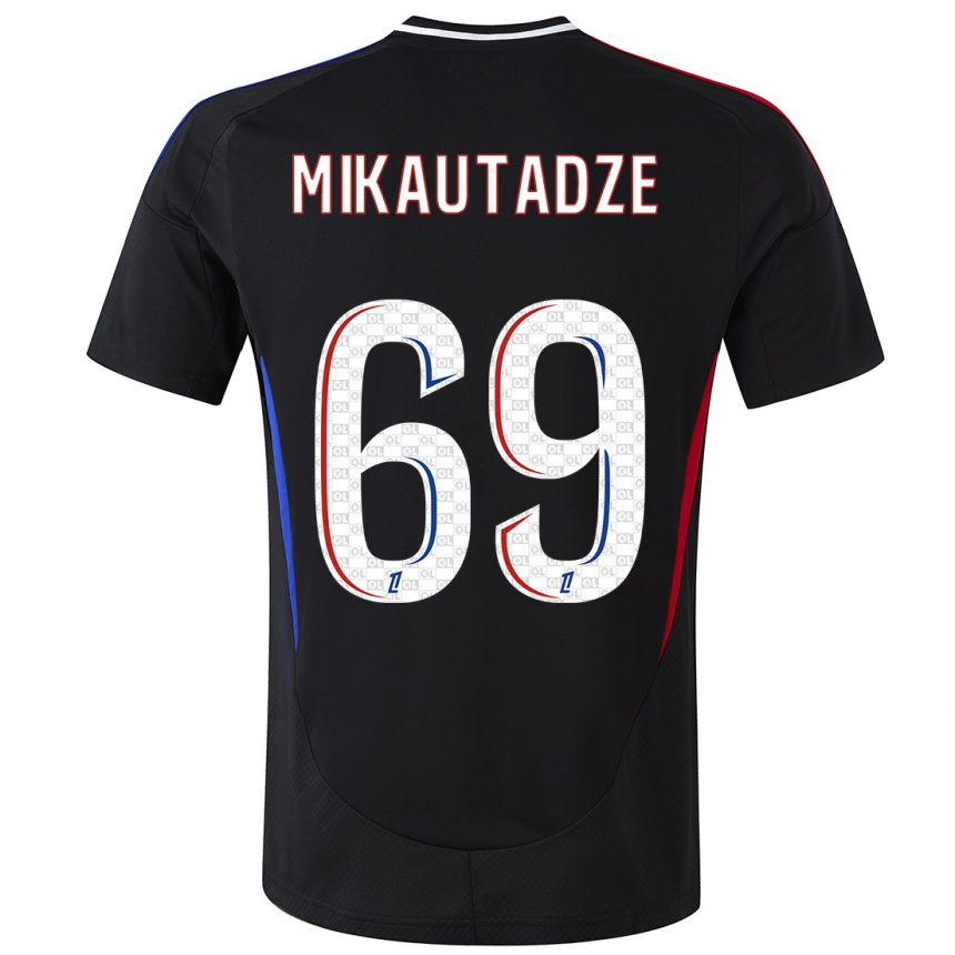 Niño Fútbol Camiseta Georges Mikautadze #69 Negro 2ª Equipación 2024/25