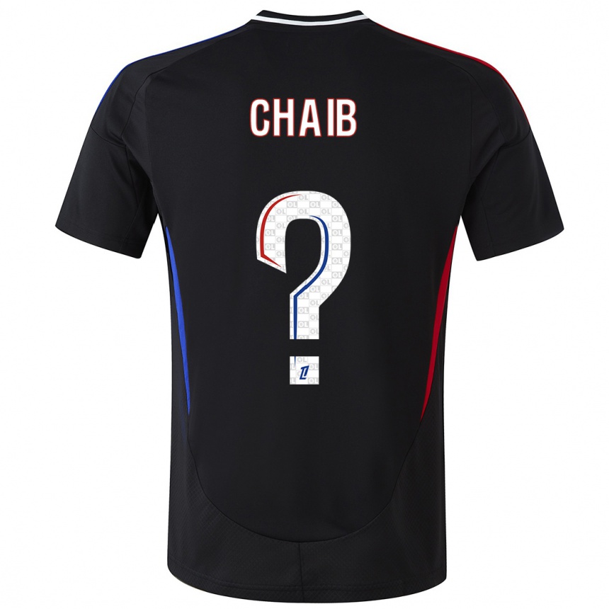 Niño Fútbol Camiseta Yacine Chaib #0 Negro 2ª Equipación 2024/25