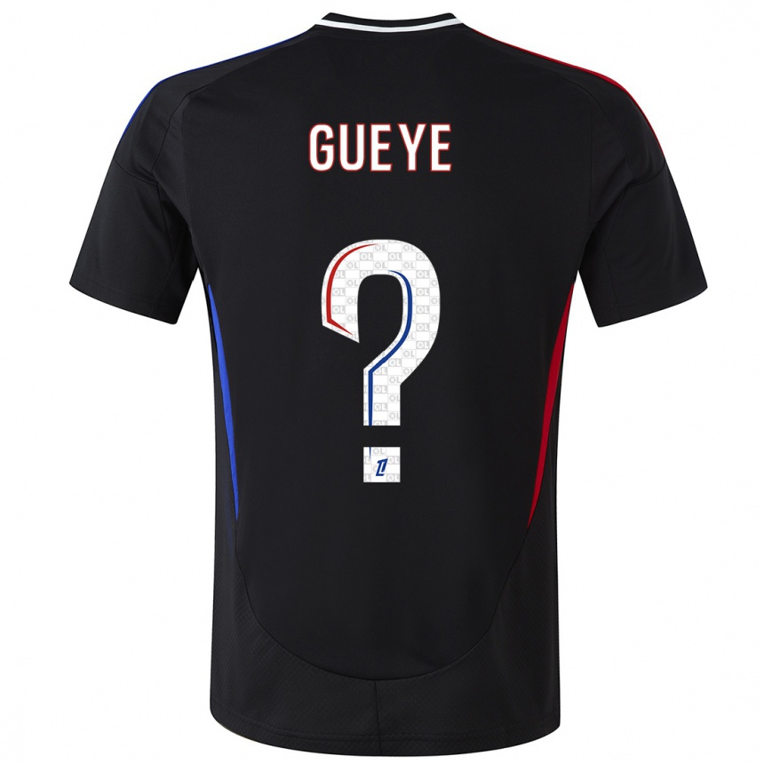 Niño Fútbol Camiseta Thiema Gueye #0 Negro 2ª Equipación 2024/25