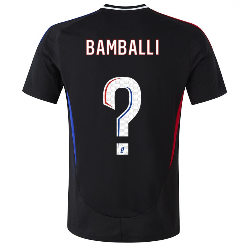 Niño Fútbol Camiseta Léo Bamballi #0 Negro 2ª Equipación 2024/25