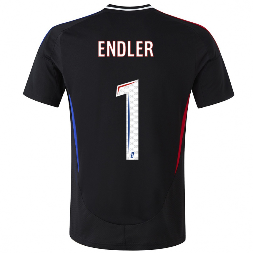 Niño Fútbol Camiseta Christiane Endler #1 Negro 2ª Equipación 2024/25