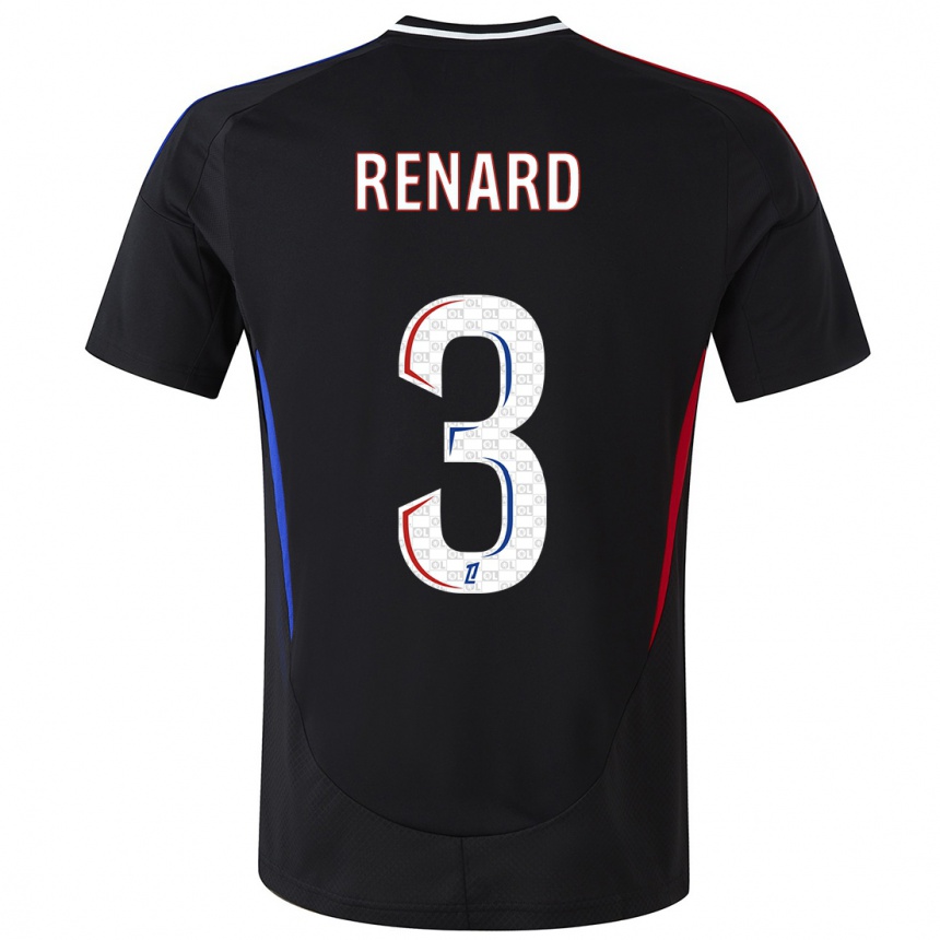 Niño Fútbol Camiseta Wendie Renard #3 Negro 2ª Equipación 2024/25