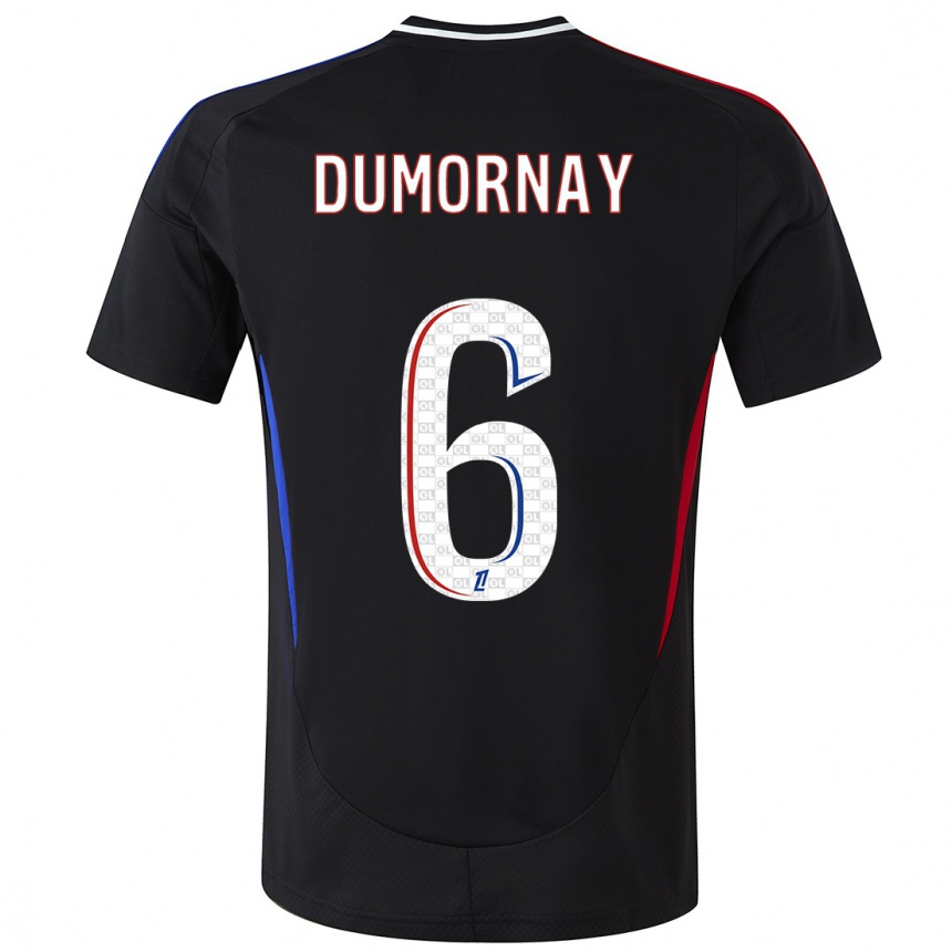 Niño Fútbol Camiseta Melchie Dumornay #6 Negro 2ª Equipación 2024/25