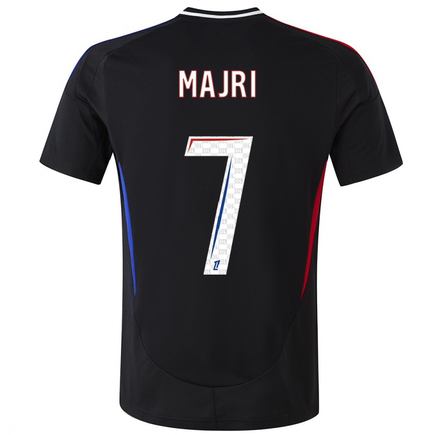 Niño Fútbol Camiseta Amel Majri #7 Negro 2ª Equipación 2024/25