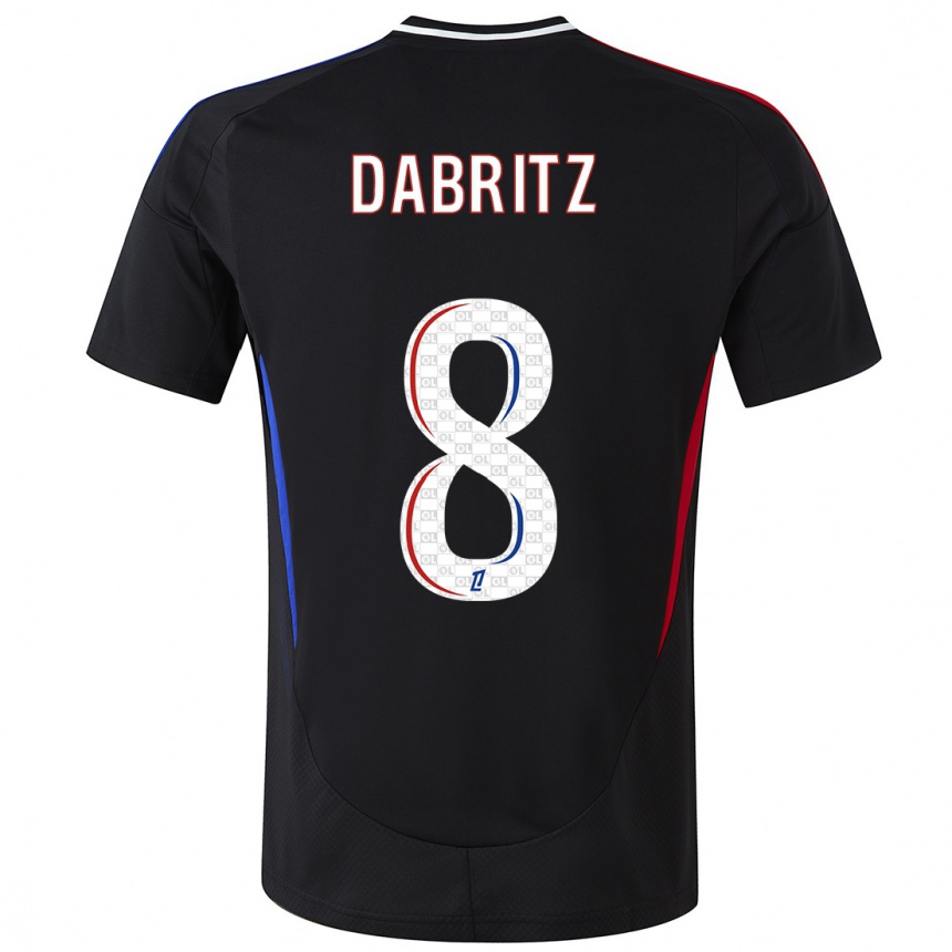 Niño Fútbol Camiseta Sara Däbritz #8 Negro 2ª Equipación 2024/25