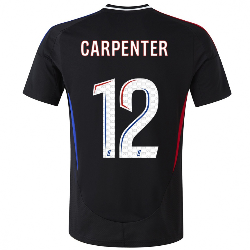 Niño Fútbol Camiseta Ellie Carpenter #12 Negro 2ª Equipación 2024/25