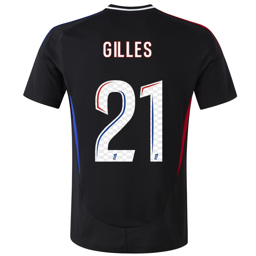 Niño Fútbol Camiseta Vanessa Gilles #21 Negro 2ª Equipación 2024/25