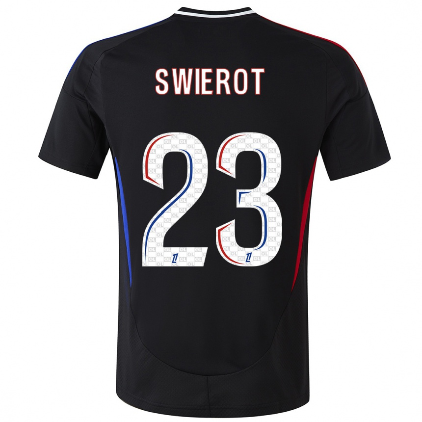 Niño Fútbol Camiseta Julie Swierot #23 Negro 2ª Equipación 2024/25