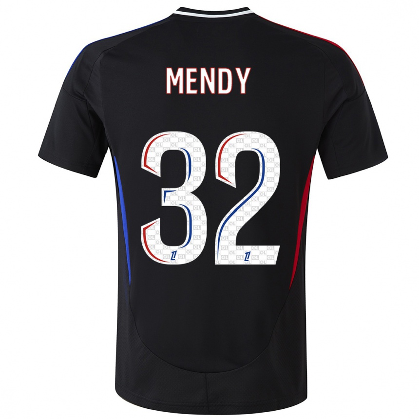 Niño Fútbol Camiseta Maeline Mendy #32 Negro 2ª Equipación 2024/25