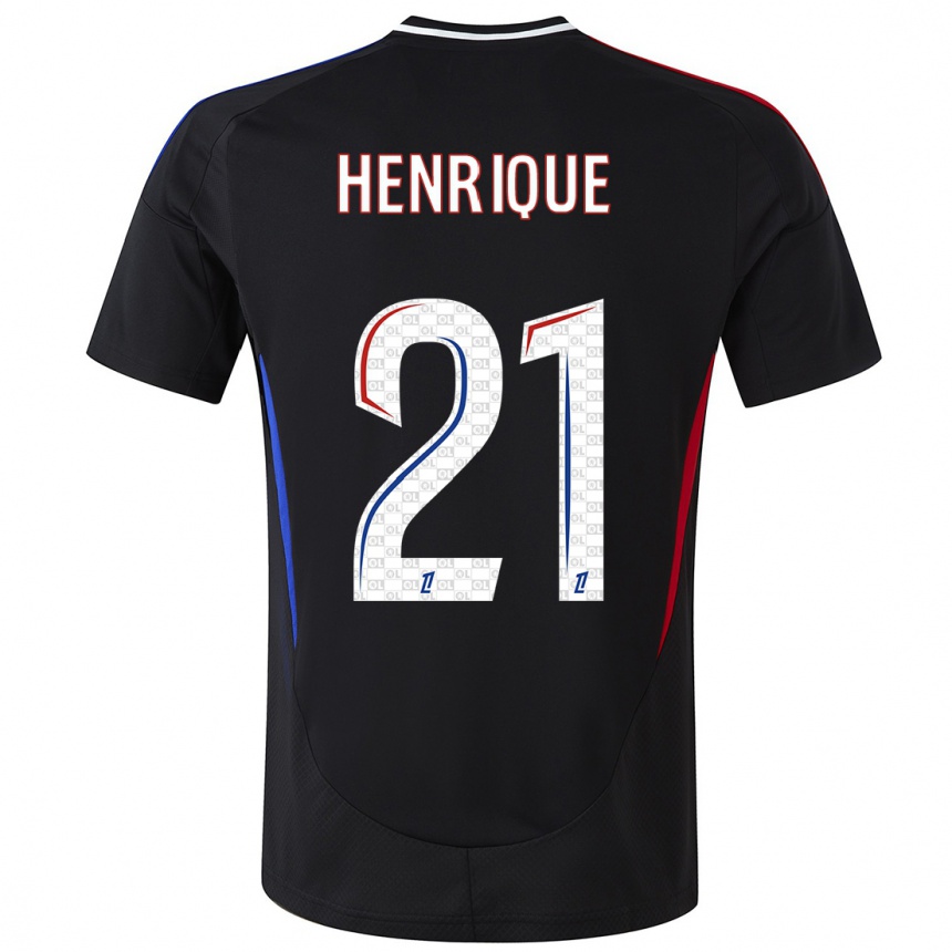 Niño Fútbol Camiseta Henrique #21 Negro 2ª Equipación 2024/25