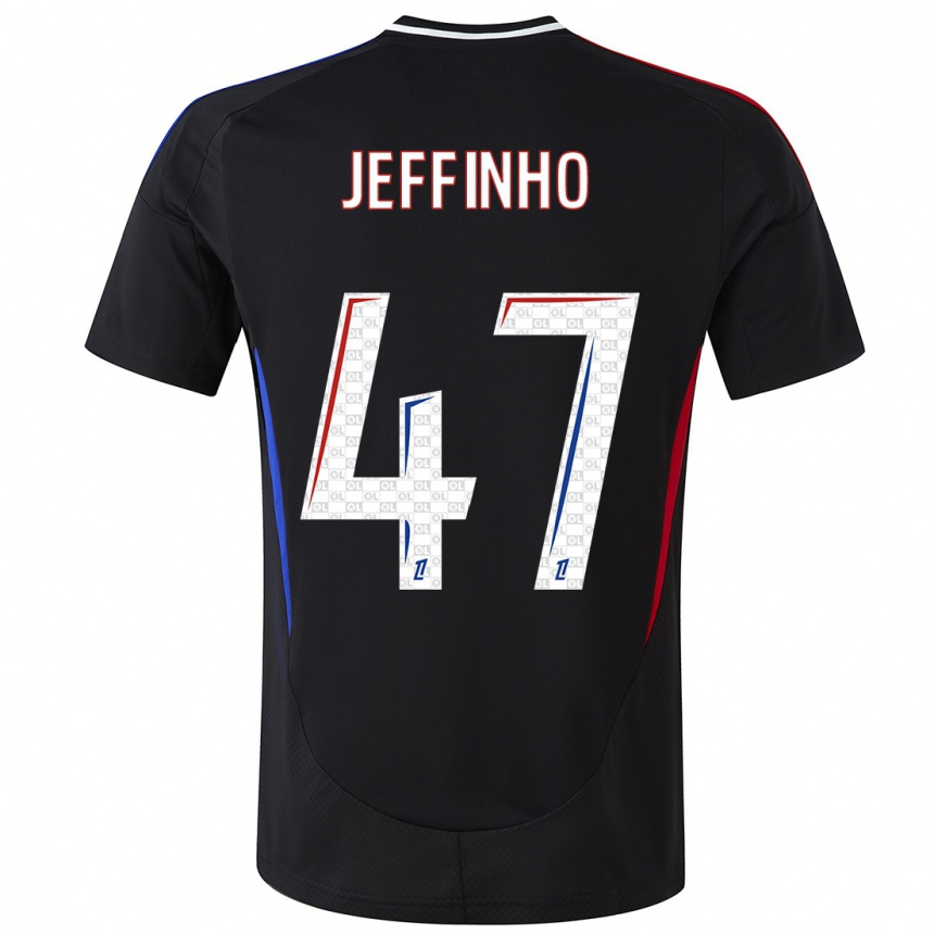 Niño Fútbol Camiseta Jeffinho #47 Negro 2ª Equipación 2024/25