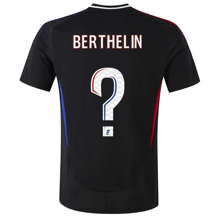 Niño Fútbol Camiseta Romain Berthelin #0 Negro 2ª Equipación 2024/25