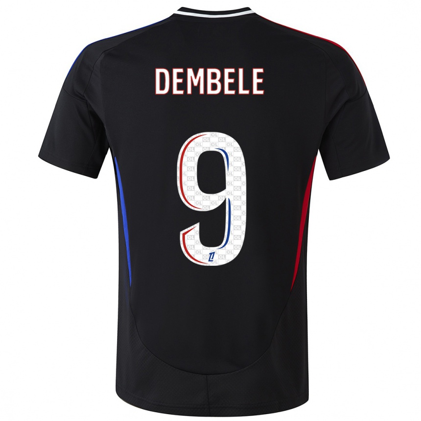 Niño Fútbol Camiseta Moussa Dembele #9 Negro 2ª Equipación 2024/25