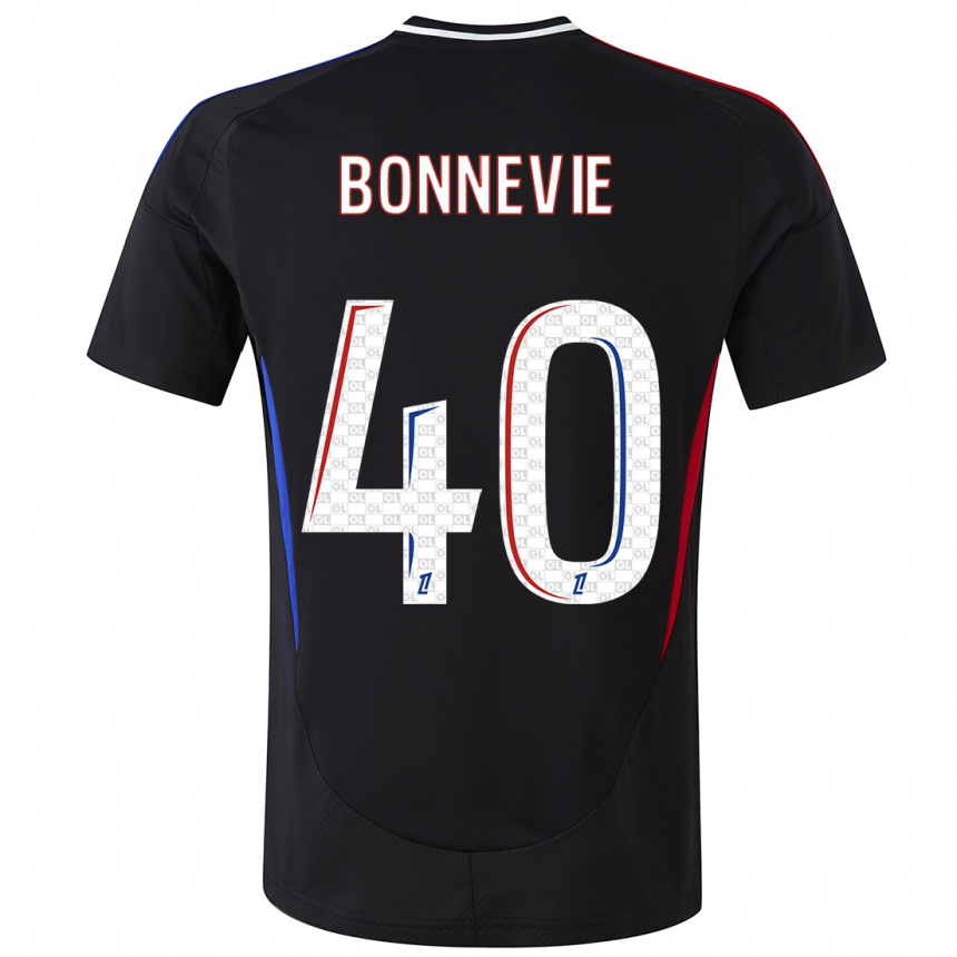 Niño Fútbol Camiseta Kayne Bonnevie #40 Negro 2ª Equipación 2024/25