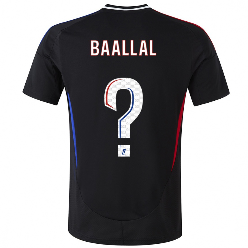 Niño Fútbol Camiseta Abdellah Baallal #0 Negro 2ª Equipación 2024/25