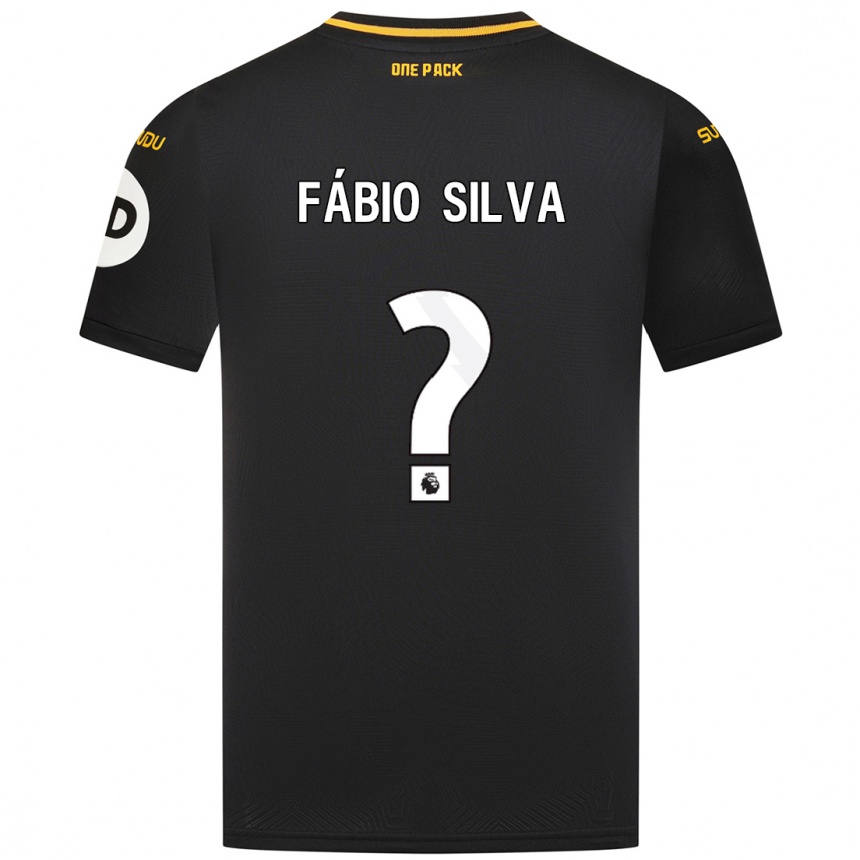 Niño Fútbol Camiseta Fábio Silva #0 Negro 2ª Equipación 2024/25