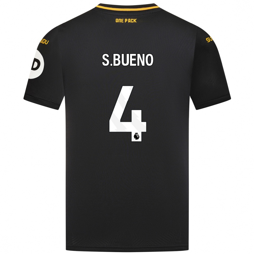 Niño Fútbol Camiseta Santiago Bueno #4 Negro 2ª Equipación 2024/25