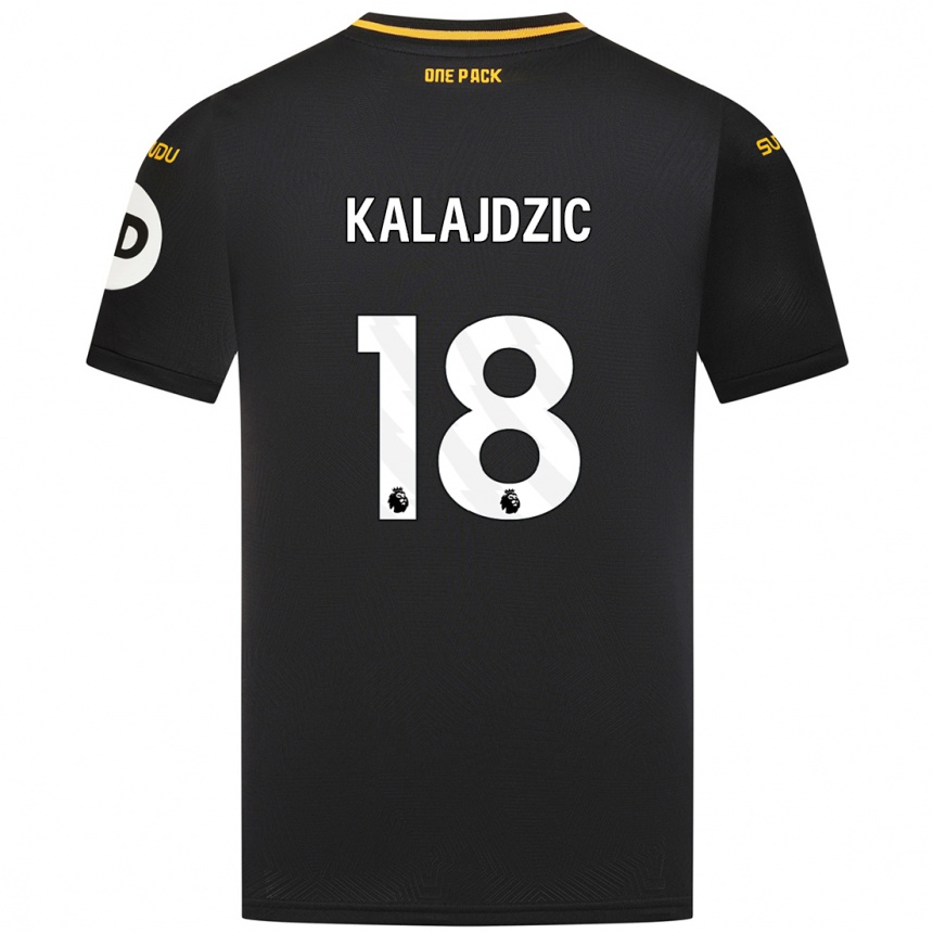 Niño Fútbol Camiseta Sasa Kalajdzic #18 Negro 2ª Equipación 2024/25