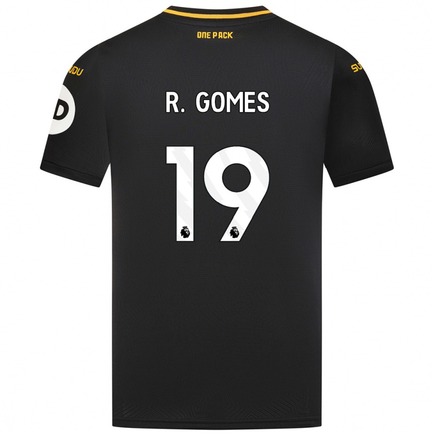 Niño Fútbol Camiseta Rodrigo Gomes #19 Negro 2ª Equipación 2024/25