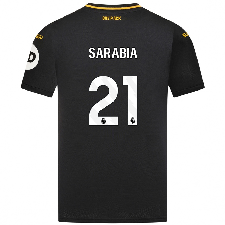 Niño Fútbol Camiseta Pablo Sarabia #21 Negro 2ª Equipación 2024/25