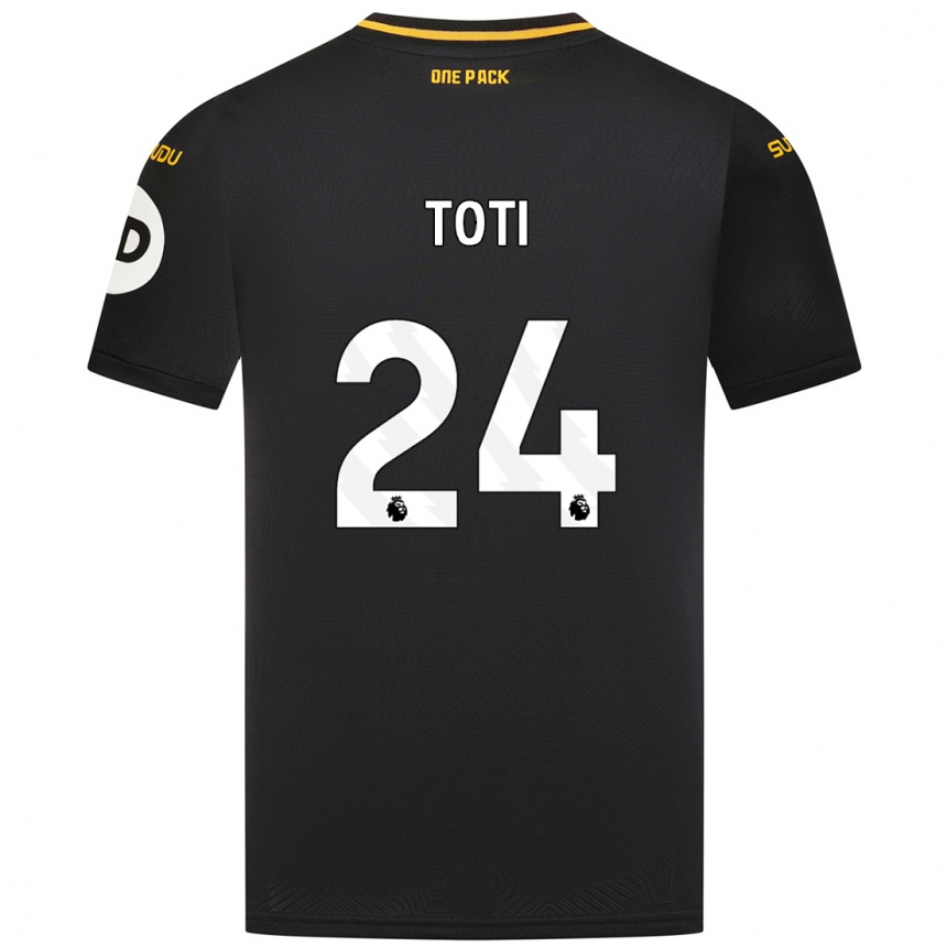 Niño Fútbol Camiseta Toti #24 Negro 2ª Equipación 2024/25