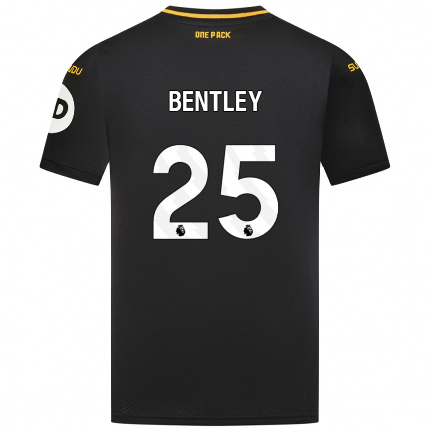 Niño Fútbol Camiseta Daniel Bentley #25 Negro 2ª Equipación 2024/25