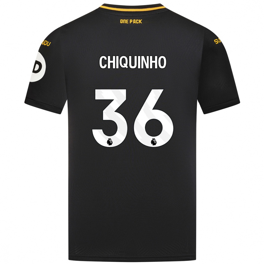 Niño Fútbol Camiseta Chiquinho #36 Negro 2ª Equipación 2024/25