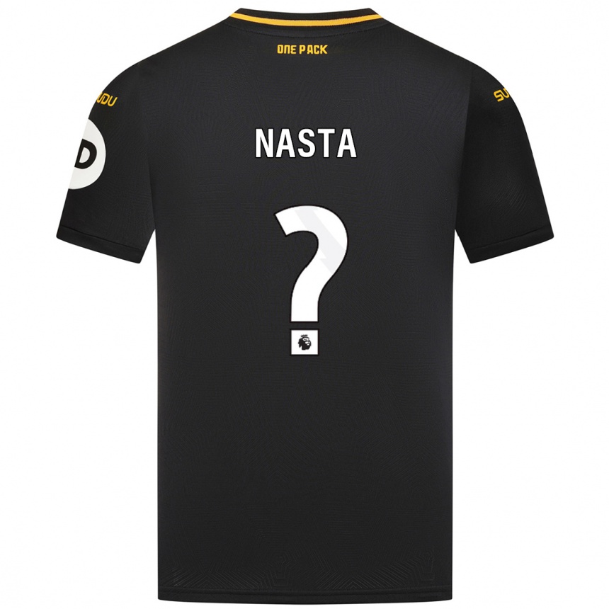 Niño Fútbol Camiseta Arthur Nasta #0 Negro 2ª Equipación 2024/25