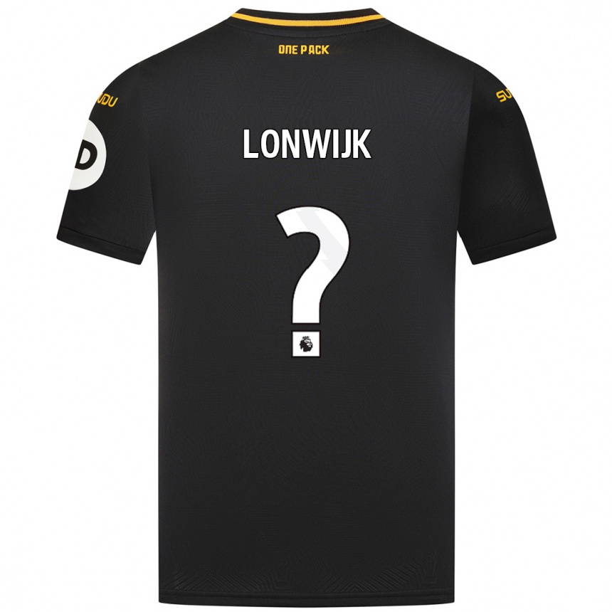 Niño Fútbol Camiseta Nigel Lonwijk #0 Negro 2ª Equipación 2024/25