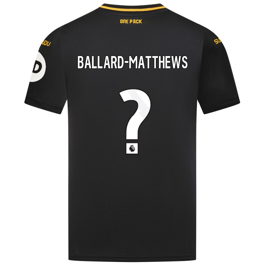 Niño Fútbol Camiseta Emilio Ballard-Matthews #0 Negro 2ª Equipación 2024/25