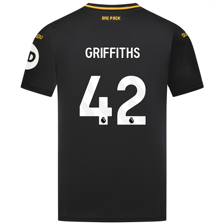 Niño Fútbol Camiseta Harvey Griffiths #42 Negro 2ª Equipación 2024/25