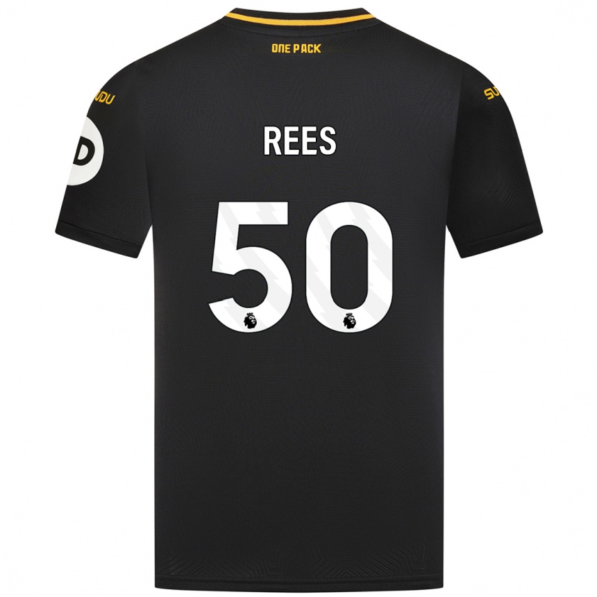 Niño Fútbol Camiseta Mason Rees #50 Negro 2ª Equipación 2024/25