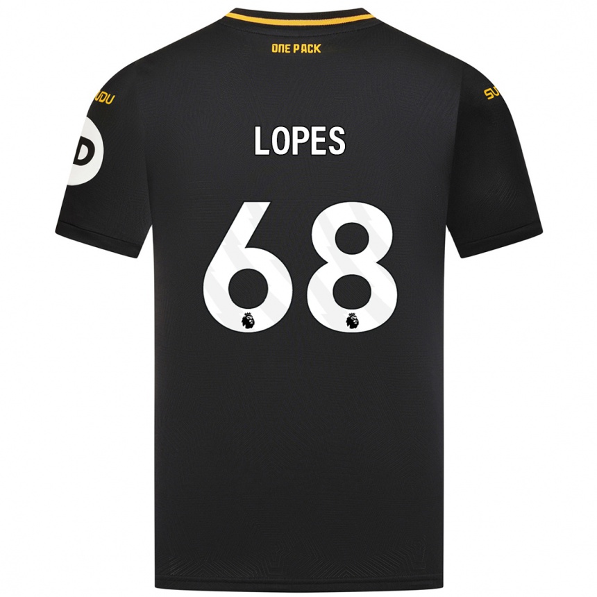 Niño Fútbol Camiseta Leo Lopes #68 Negro 2ª Equipación 2024/25