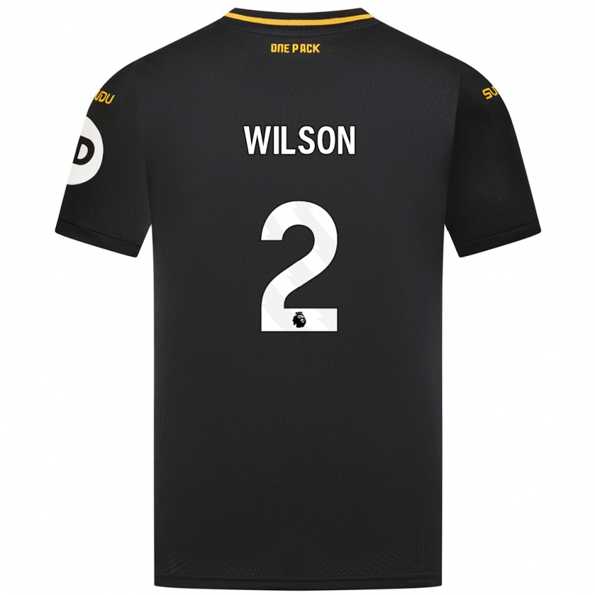 Niño Fútbol Camiseta Ellie Wilson #2 Negro 2ª Equipación 2024/25