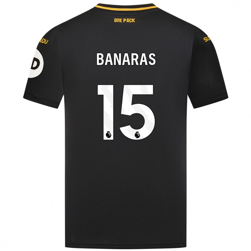 Niño Fútbol Camiseta Layla Banaras #15 Negro 2ª Equipación 2024/25