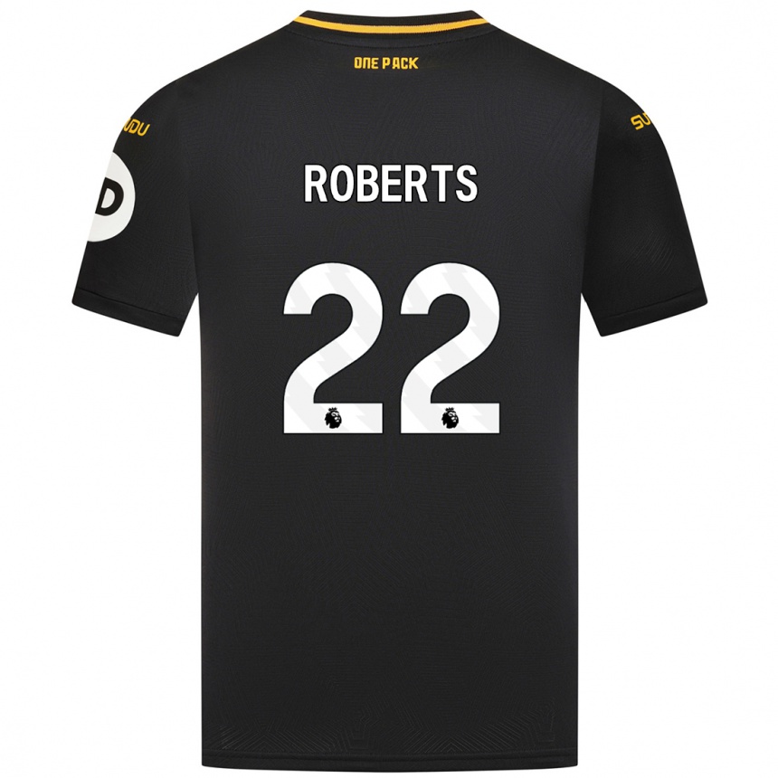 Niño Fútbol Camiseta Beth Roberts #22 Negro 2ª Equipación 2024/25