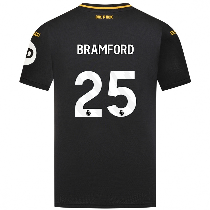 Niño Fútbol Camiseta Sophie Bramford #25 Negro 2ª Equipación 2024/25